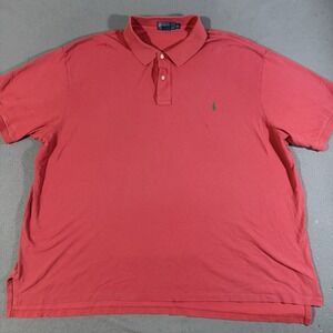 Vintage Polo Ralph Lauren Shirt Mens 5XB Pink Green Pony Preppy Casual